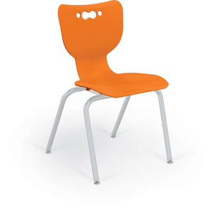 Mooreco Hierarchy 4-Leg School Chair, Platinum Frame