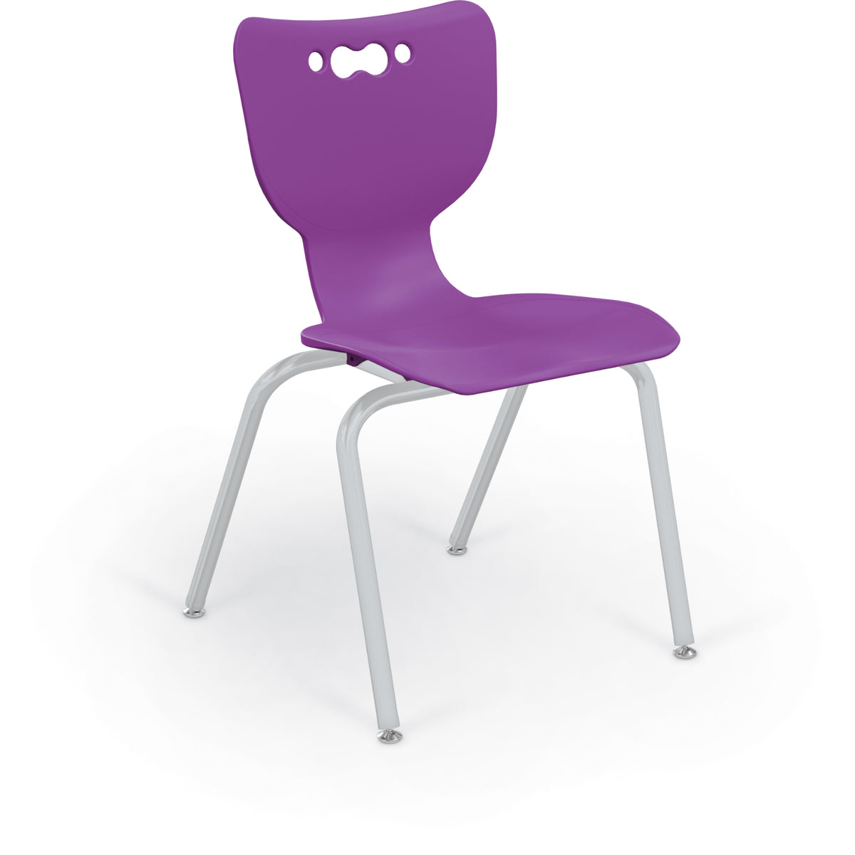 Mooreco Hierarchy 4-Leg School Chair, Platinum Frame