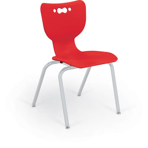 Mooreco Hierarchy 4-Leg School Chair, Platinum Frame