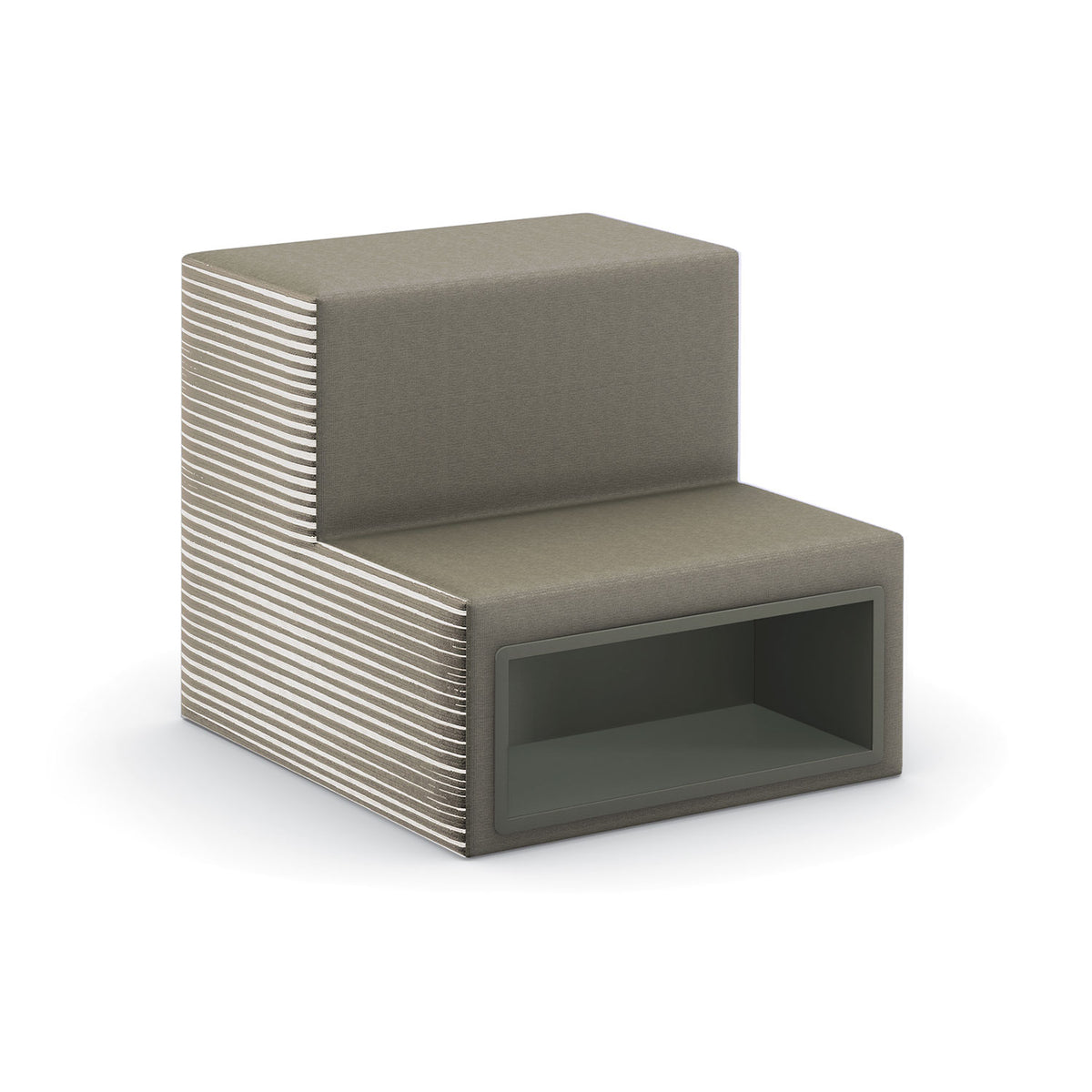 Flex 2-Tier Step Seating with Storage Cubby, Fully Upholstered, Standard Fabric/Vinyl Upholstery, FREE SHIPPING