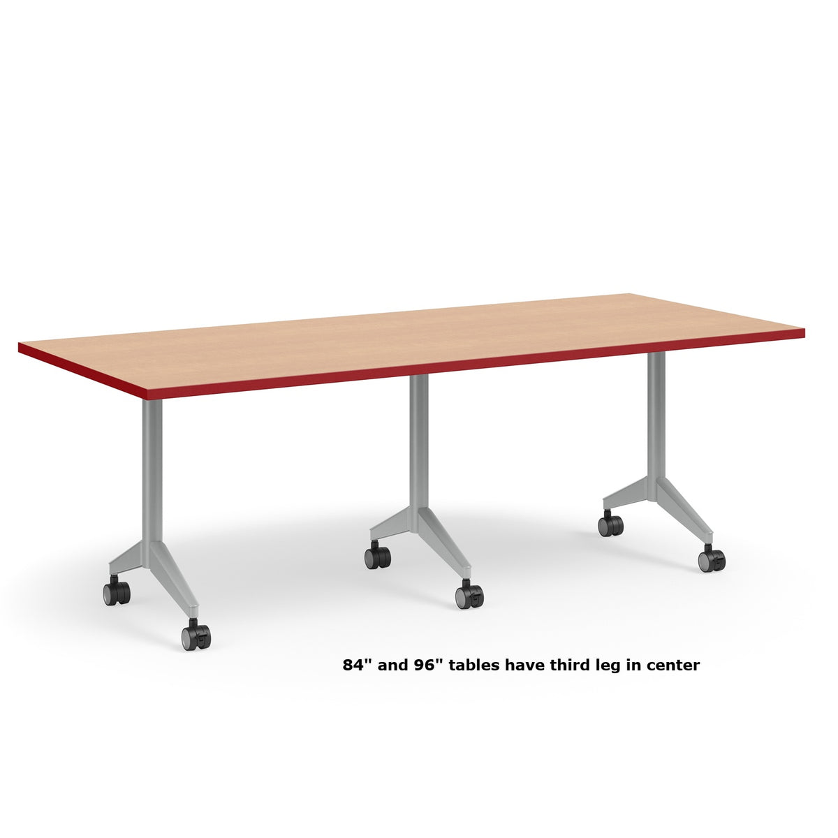 KI Pirouette Fixed Top Rectangular Training Table, Fixed Height "T"-Base (29" H), FREE SHIPPING