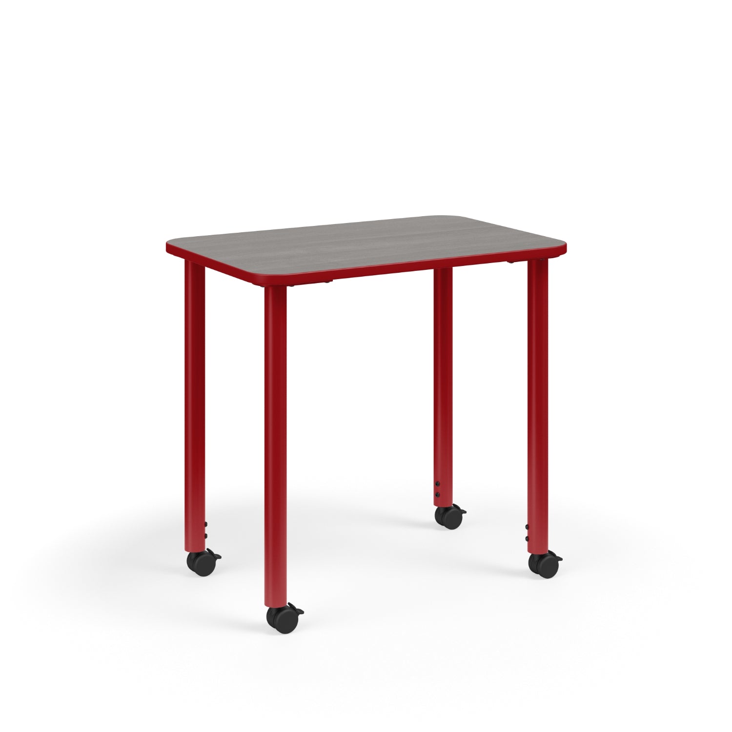 KI Ruckus Sit-Stand Height Adjustable Rectangular Post Leg Desk, 1-1/4" Laminate Top, 29" - 42" H, FREE SHIPPING