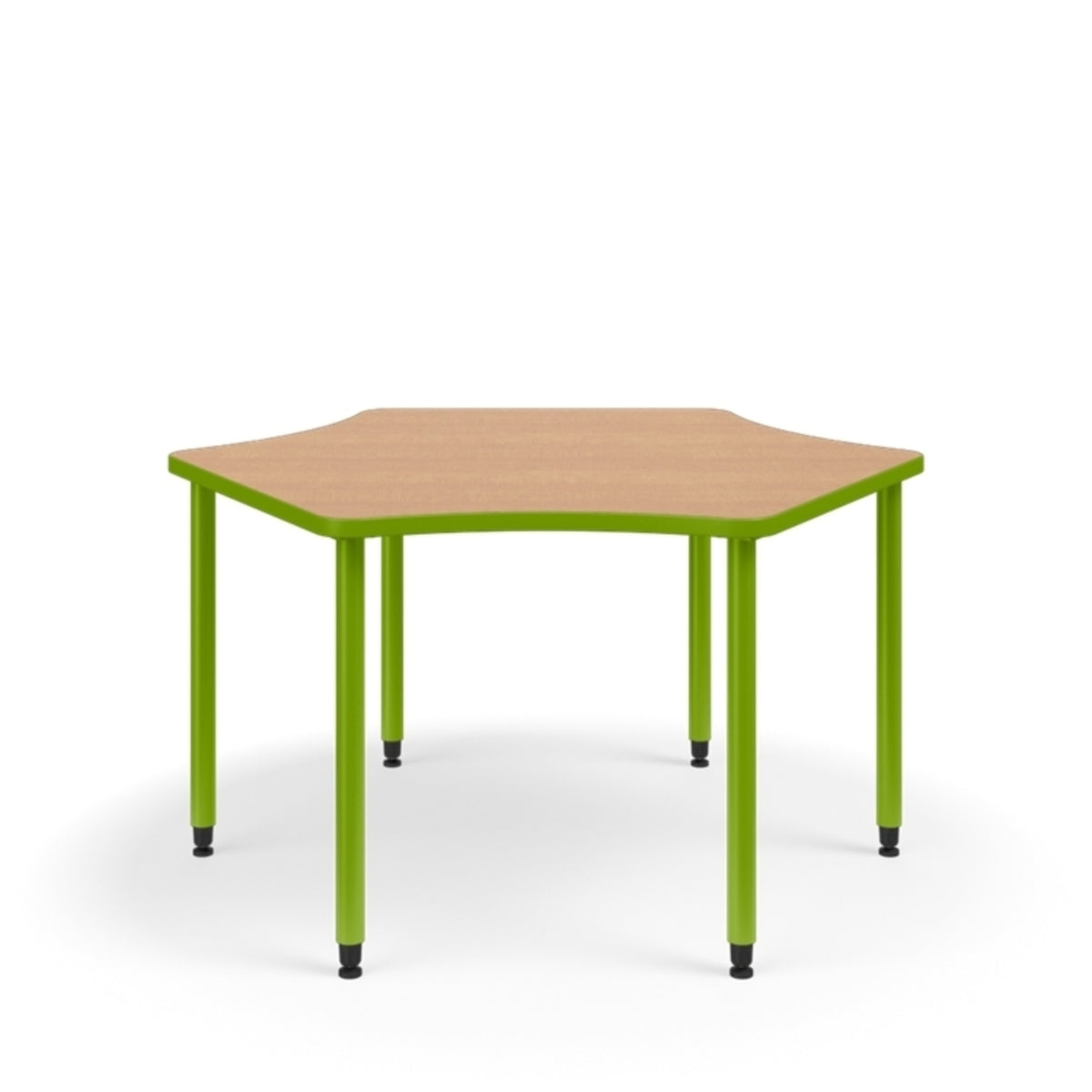 KI Ruckus Fixed Height 6-Leg Sprocket Activity Table with 1-1/4" Laminate Top, 30" x 55" x 48" x 29" H, FREE SHIPPING