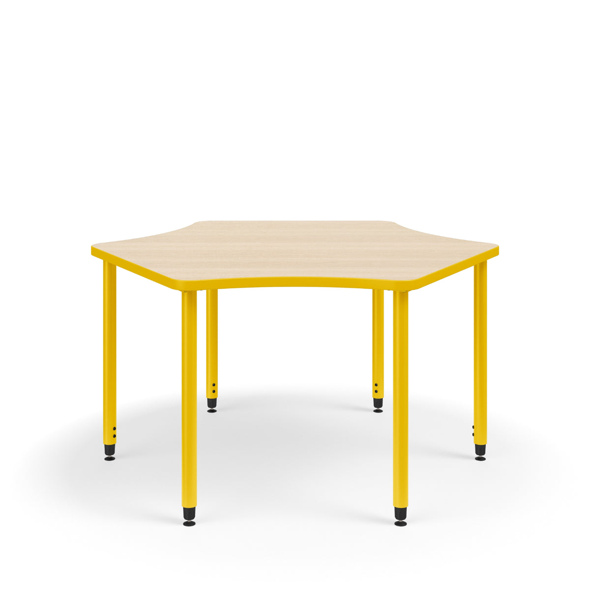 KI Ruckus Sit/Stand Adjustable Height 6-Leg Sprocket Activity Table with 1-1/4" Laminate Top, 30" x 55" x 48" x 29" - 42" H, FREE SHIPPING