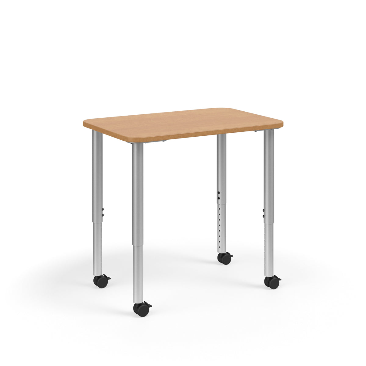 KI Ruckus ADA Sitting Height Adjustable Rectangular Post Leg Desk, 1-1/4" Laminate Top, 20" x 37" x 20" - 33" H, FREE SHIPPING
