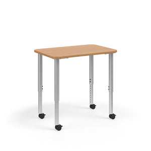 KI Ruckus ADA Sitting Height Adjustable Rectangular Post Leg Desk, 1-1/4" Laminate Top, 20" x 37" x 20" - 33" H, FREE SHIPPING