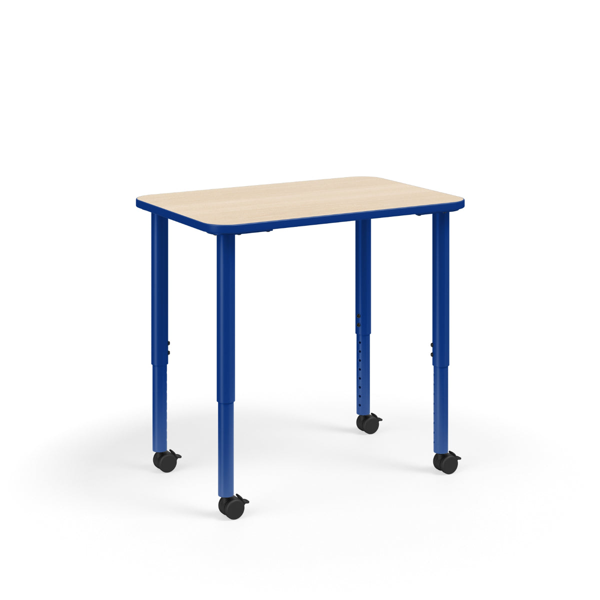 KI Ruckus ADA Sitting Height Adjustable Rectangular Post Leg Desk, 1-1/4" Laminate Top, 20" x 37" x 20" - 33" H, FREE SHIPPING