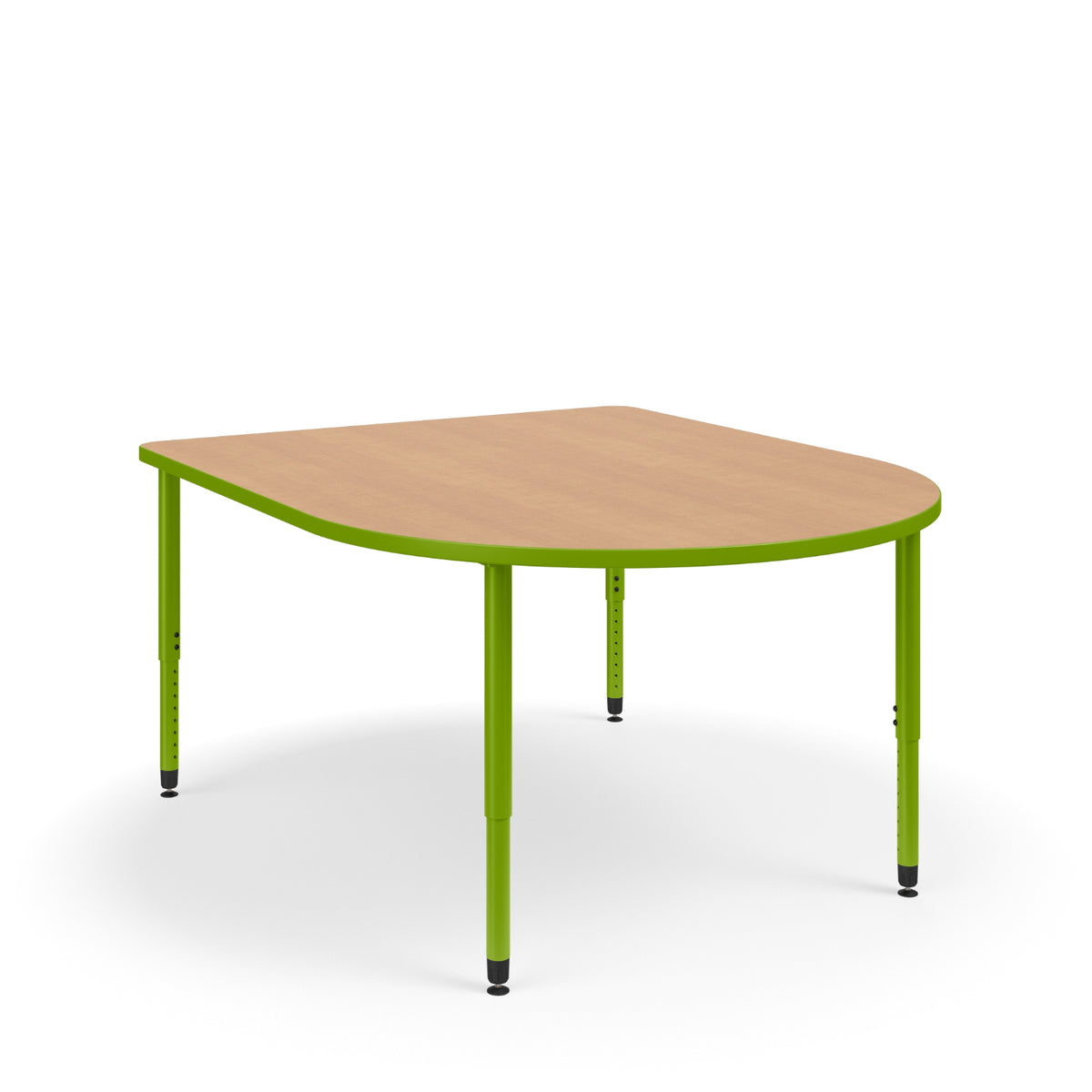 KI Ruckus Sitting Adjustable Height D-Shaped Activity Table with 1-1/4" Laminate Top, 20" - 33" H, FREE SHIPPING