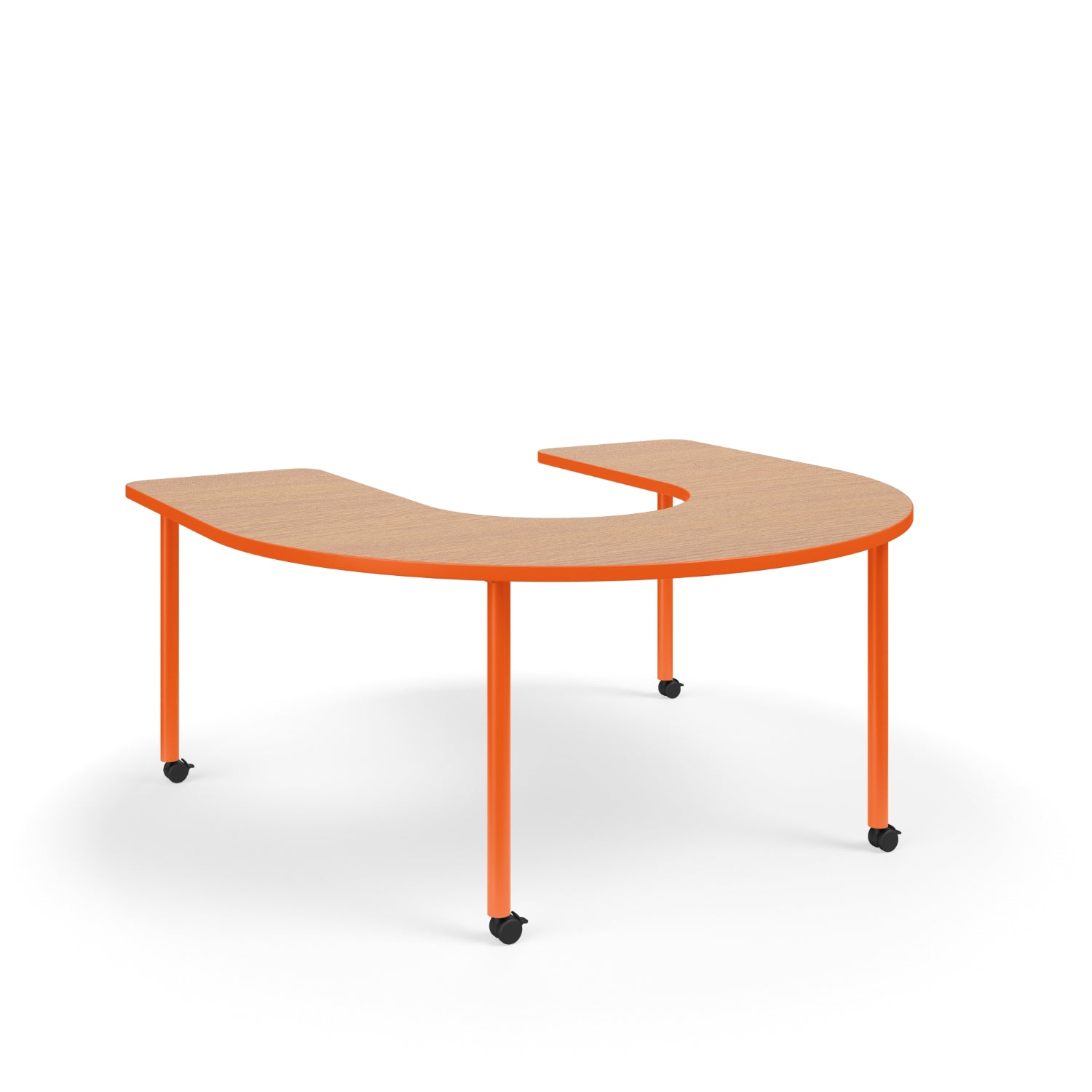 KI Ruckus Fixed Height Horseshoe Activity Table with 1-1/4" Laminate Top, 29" H, FREE SHIPPING