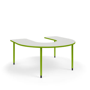 KI Ruckus Fixed Height Horseshoe Activity Table with 1-1/4" Laminate Top, 29" H, FREE SHIPPING