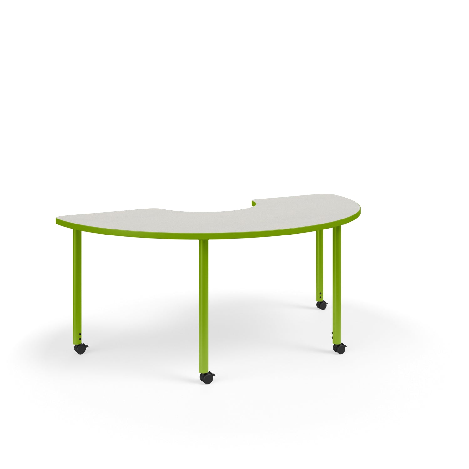 KI Ruckus Sit/Stand Adjustable Height Kidney Activity Table with 1-1/4" Laminate Top, 29" - 42" H, FREE SHIPPING