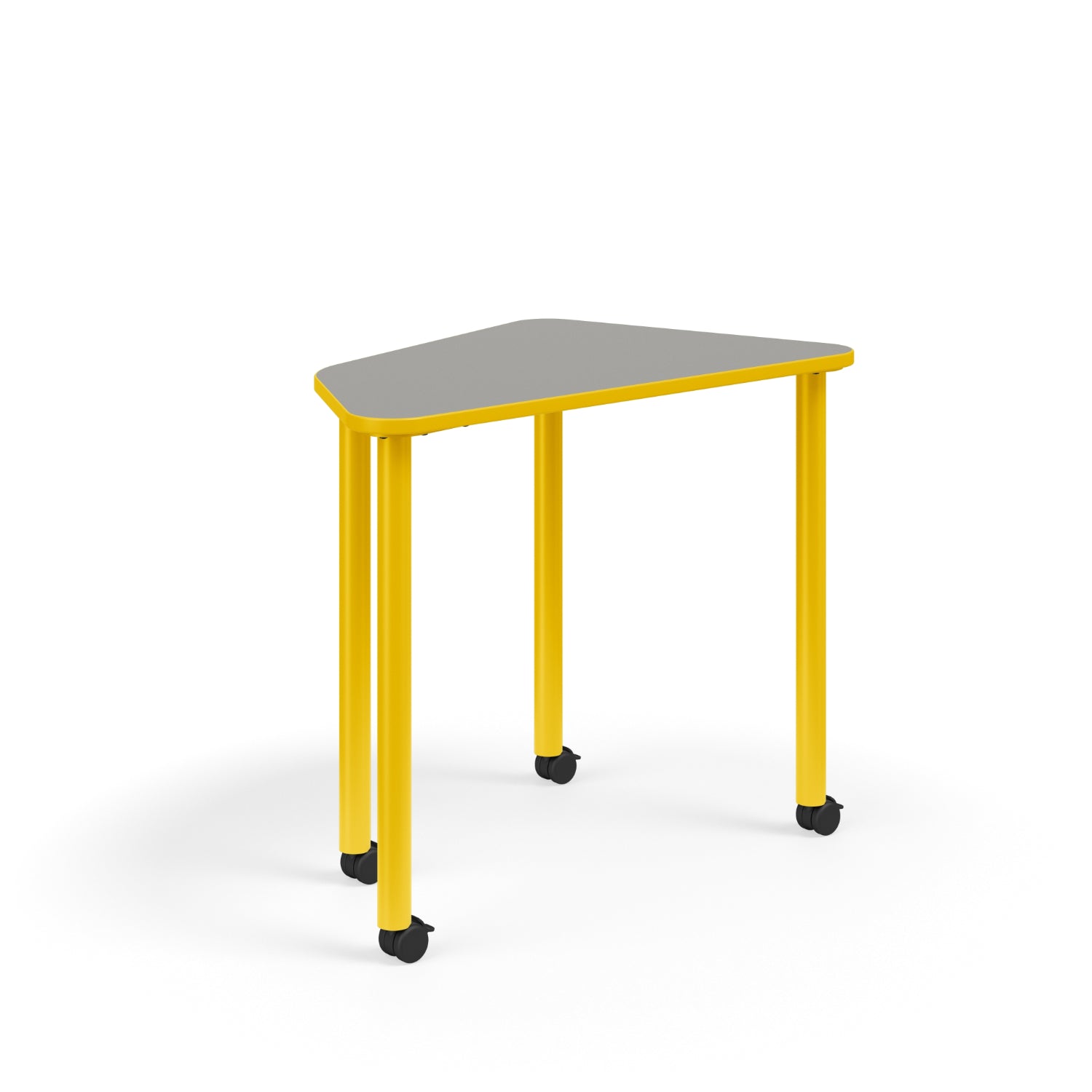 KI Ruckus Fixed Height Oddquad Post Leg Desk, 1-1/4" Laminate Top, 29" H, FREE SHIPPING