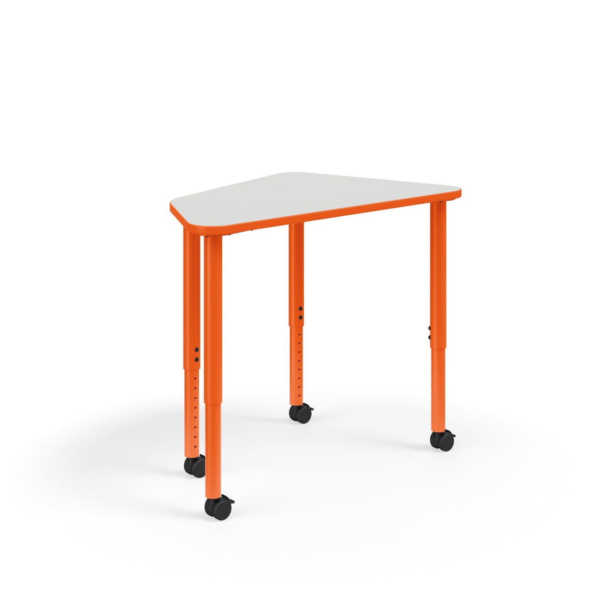 KI Ruckus Sitting Height Adjustable Oddquad Post Leg Desk, 1-1/4" Laminate Top, 20" - 33" H, FREE SHIPPING