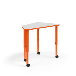 KI Ruckus Sitting Height Adjustable Oddquad Post Leg Desk, 1-1/4" Laminate Top, 20" - 33" H, FREE SHIPPING