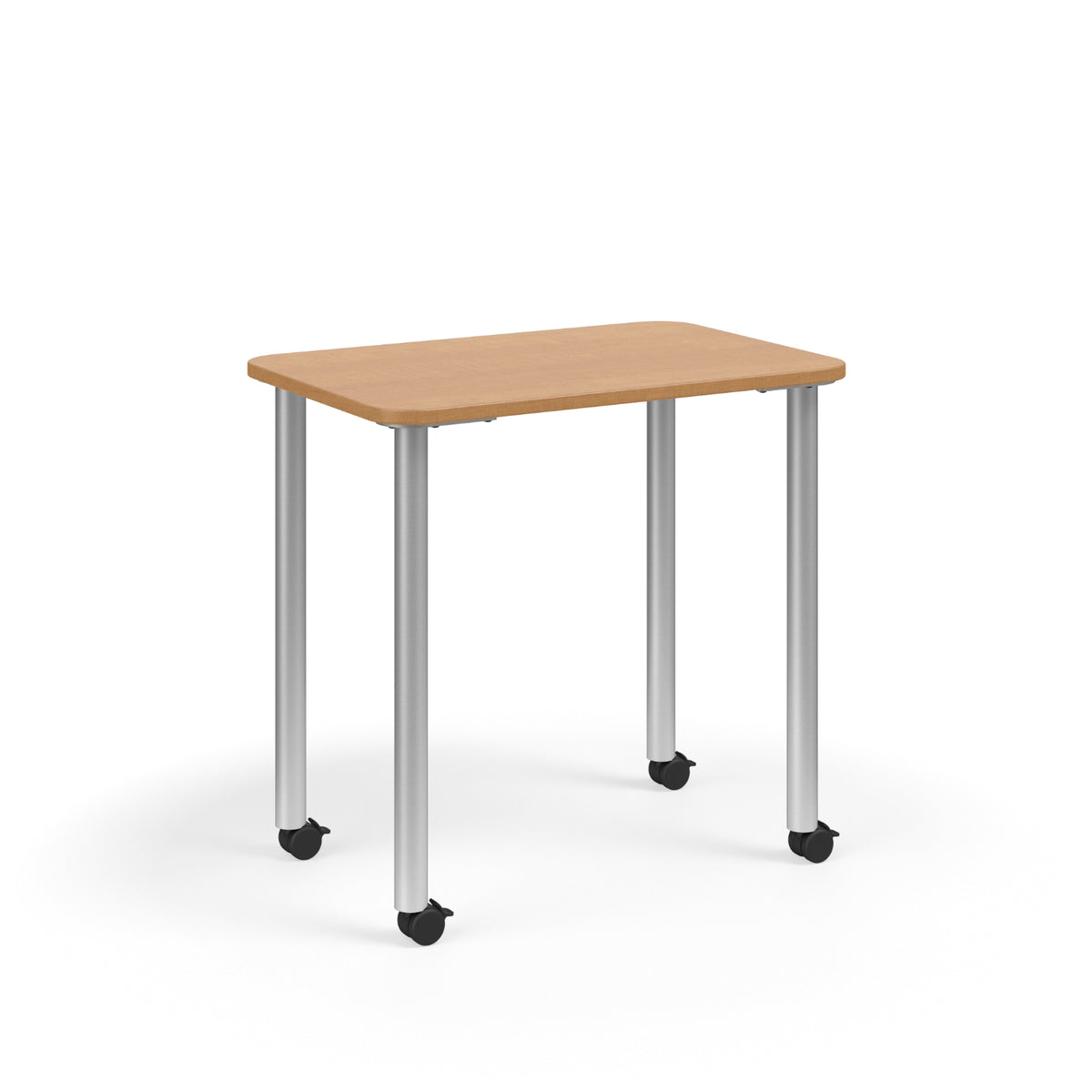 KI Ruckus Fixed Height Rectangular Post Leg Desk, 1-1/4" Laminate Top, 29" H, FREE SHIPPING