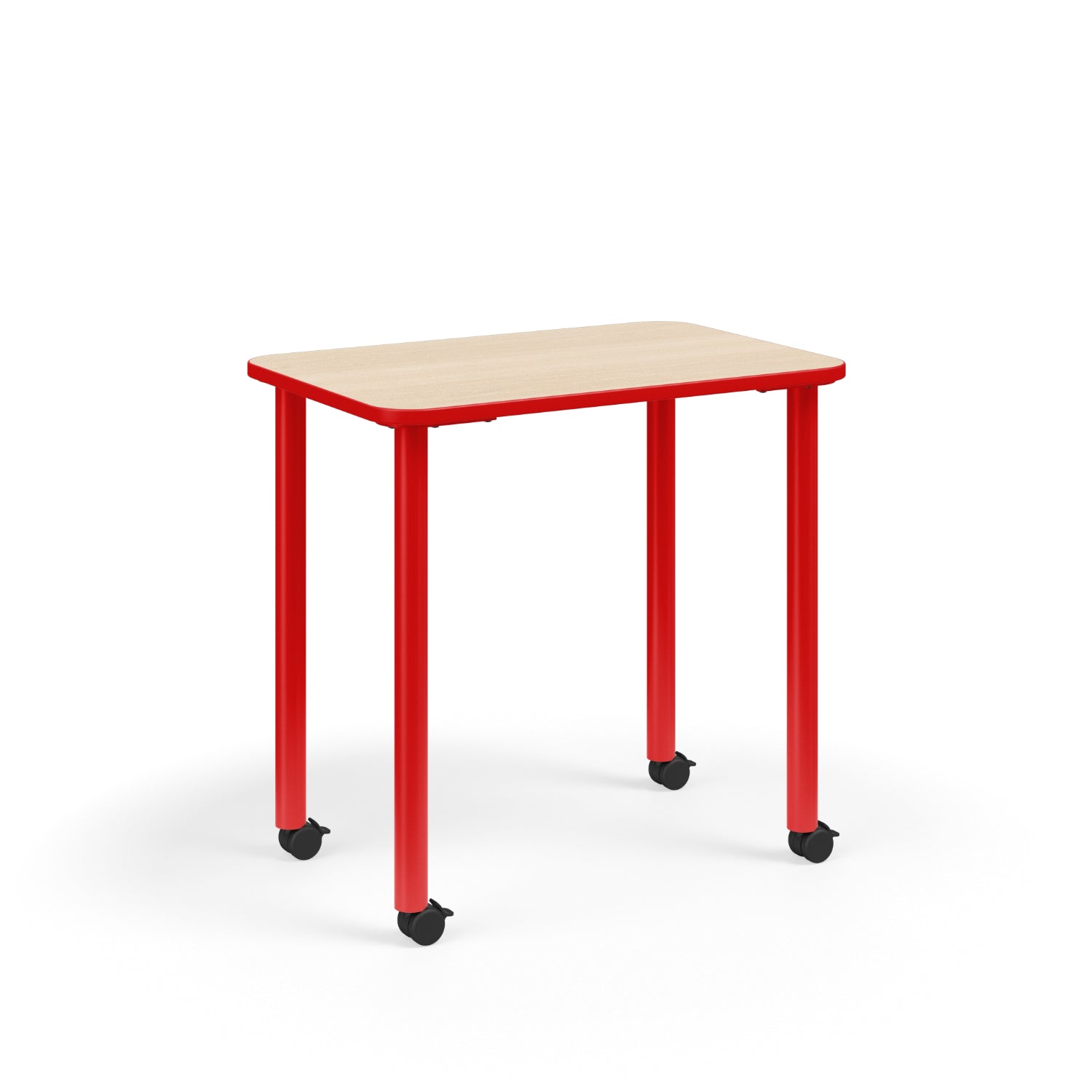 KI Ruckus Fixed Height Rectangular Post Leg Desk, 1-1/4" Laminate Top, 29" H, FREE SHIPPING