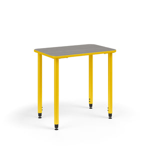 KI Ruckus Sit-Stand Height Adjustable Rectangular Post Leg Desk, 1-1/4" Laminate Top, 29" - 42" H, FREE SHIPPING