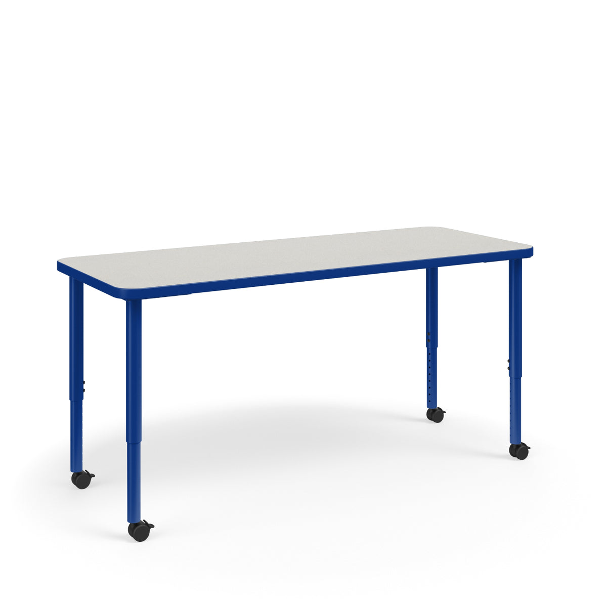 KI Ruckus Sitting Adjustable Height Rectangular Activity Table with Rounded Corners, 1-1/4" Laminate Top, 20" - 33" H, FREE SHIPPING