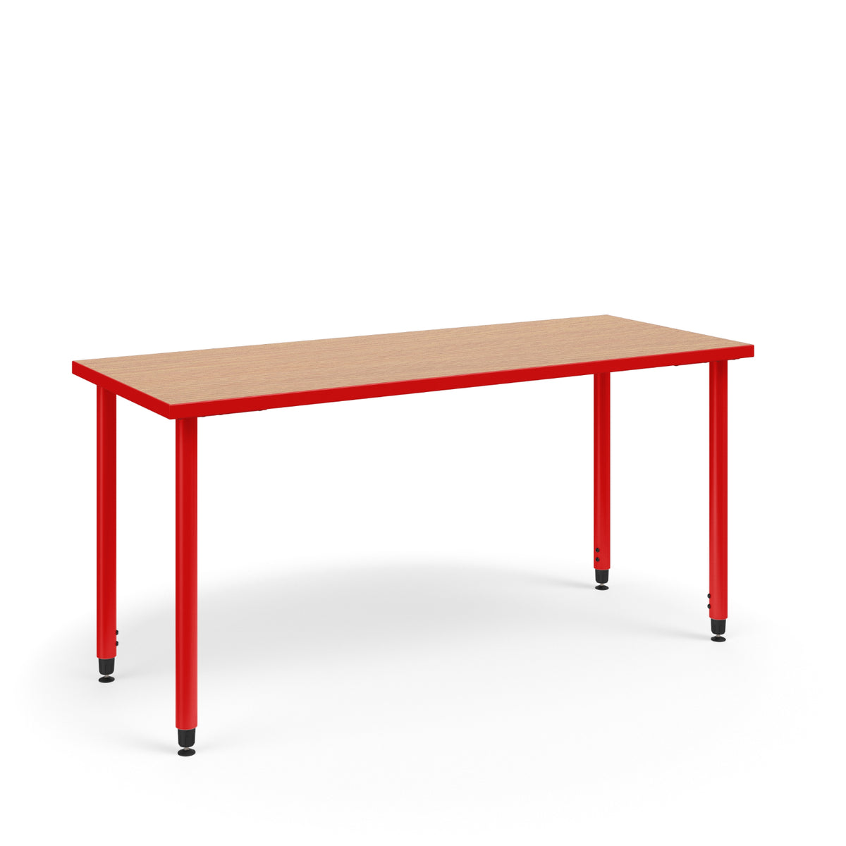 KI Ruckus Sit/Stand Adjustable Height Rectangular Activity Table with Squared Corners, 1-1/4" Laminate Top, 29" - 42" H, FREE SHIPPING