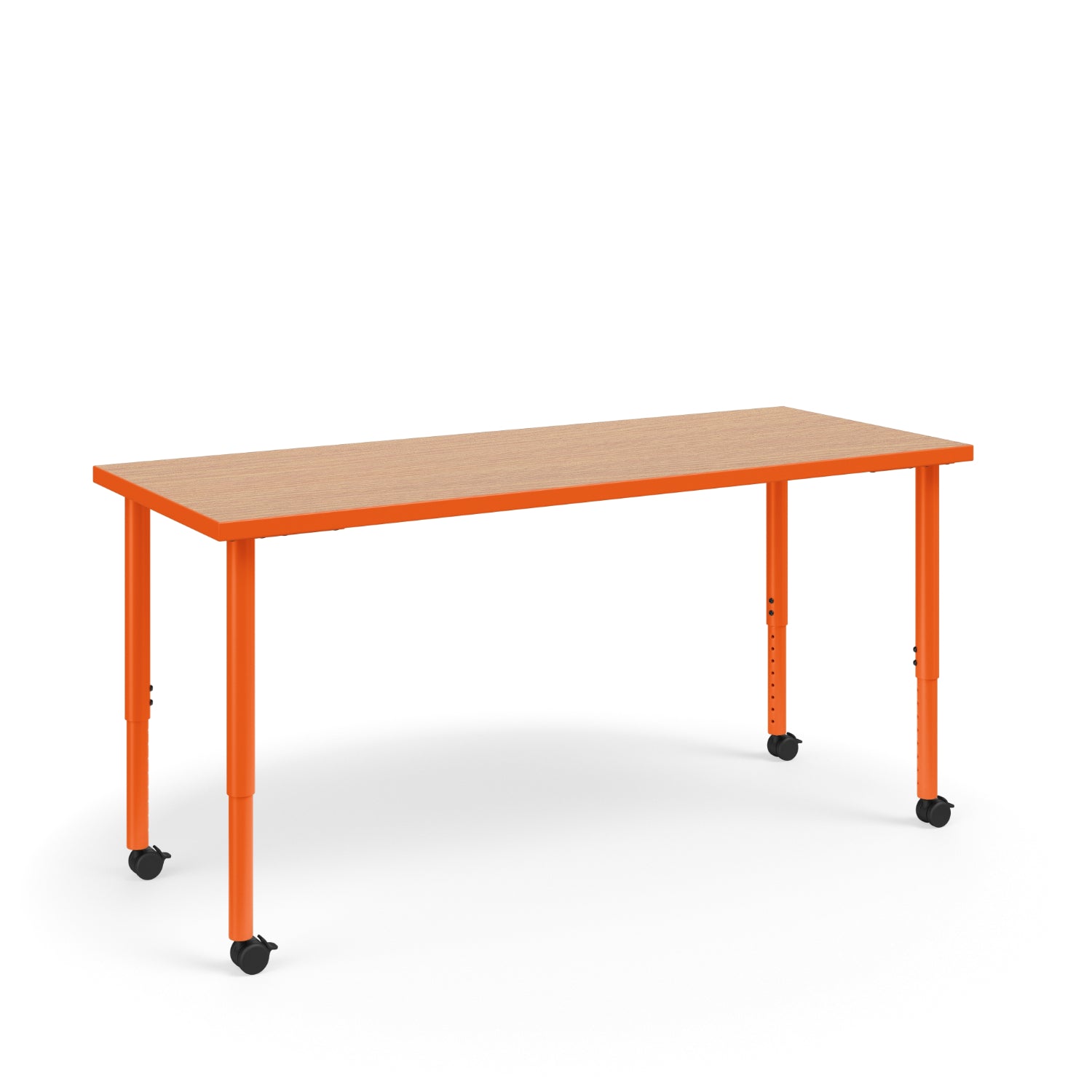 KI Ruckus Sitting Adjustable Height Rectangular Squared Corners Activity Table with Squared Corners, 1-1/4" Laminate Top, 20" - 33" H, FREE SHIPPING