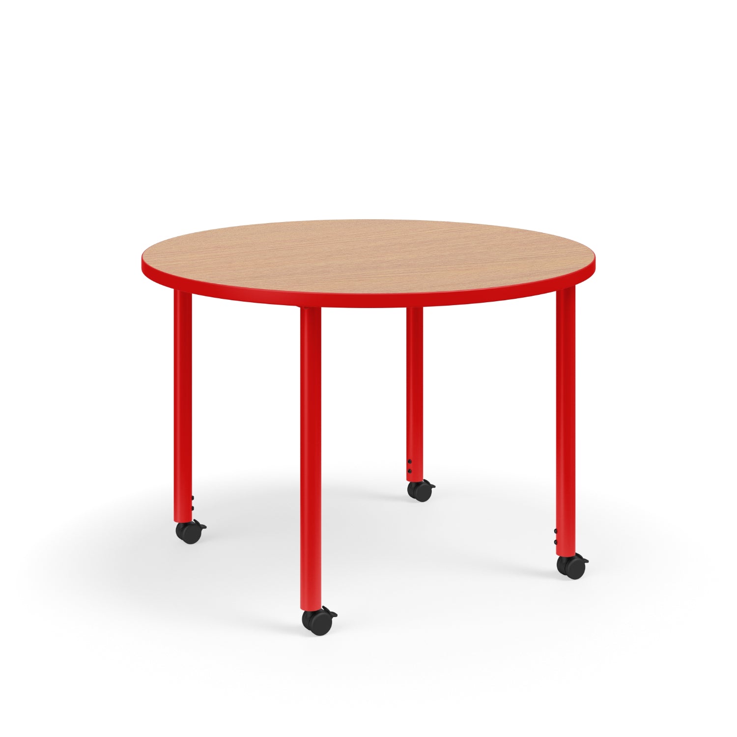 KI Ruckus Sit/Stand Adjustable Height Round Activity Table with 1-1/4" Laminate Top, 29" - 42" H, FREE SHIPPING