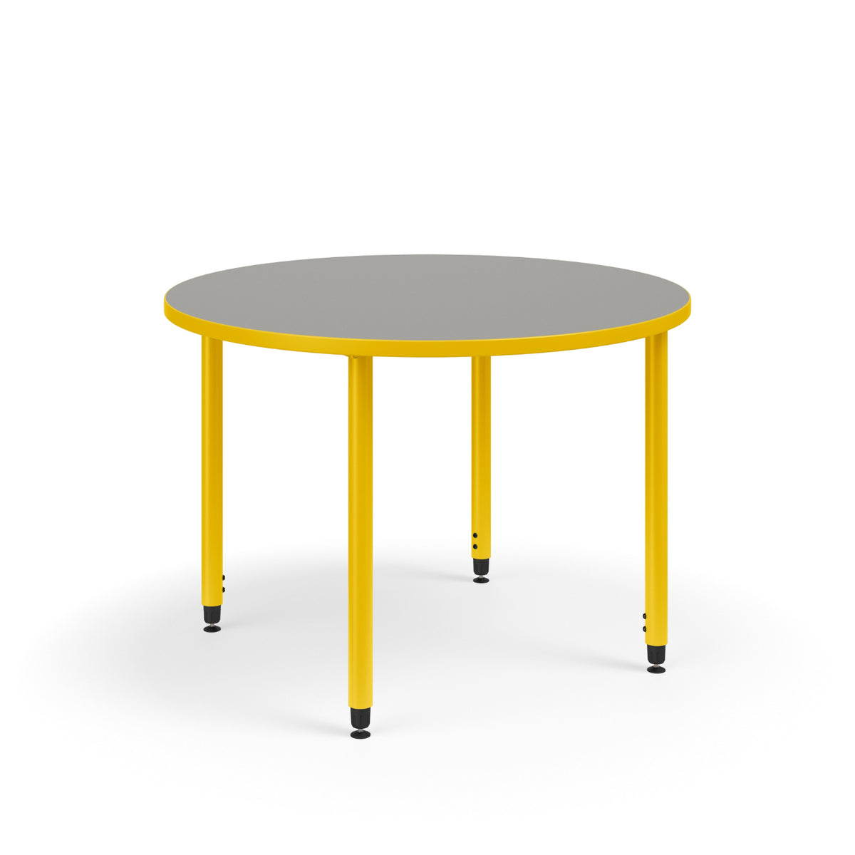 KI Ruckus Sit/Stand Adjustable Height Round Activity Table with 1-1/4" Laminate Top, 29" - 42" H, FREE SHIPPING