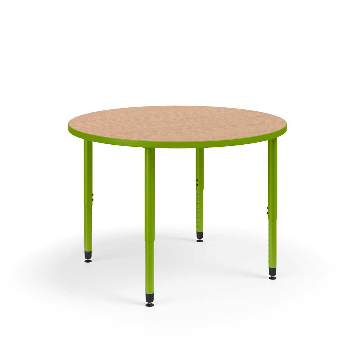 KI Ruckus Sitting Adjustable Height Round Activity Table with 1-1/4" Laminate Top, 20" - 33" H, FREE SHIPPING