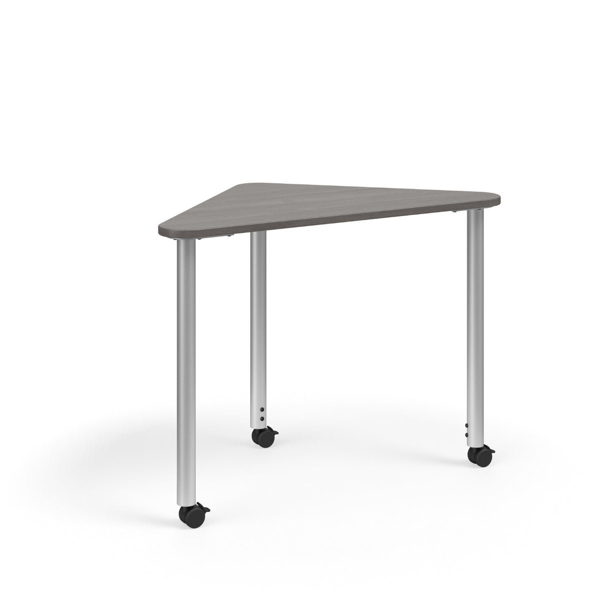 KI Ruckus Sit-Stand Height Adjustable R-Triangle Post Leg Desk, 1-1/4" Laminate Top, 29" - 42" H, FREE SHIPPING