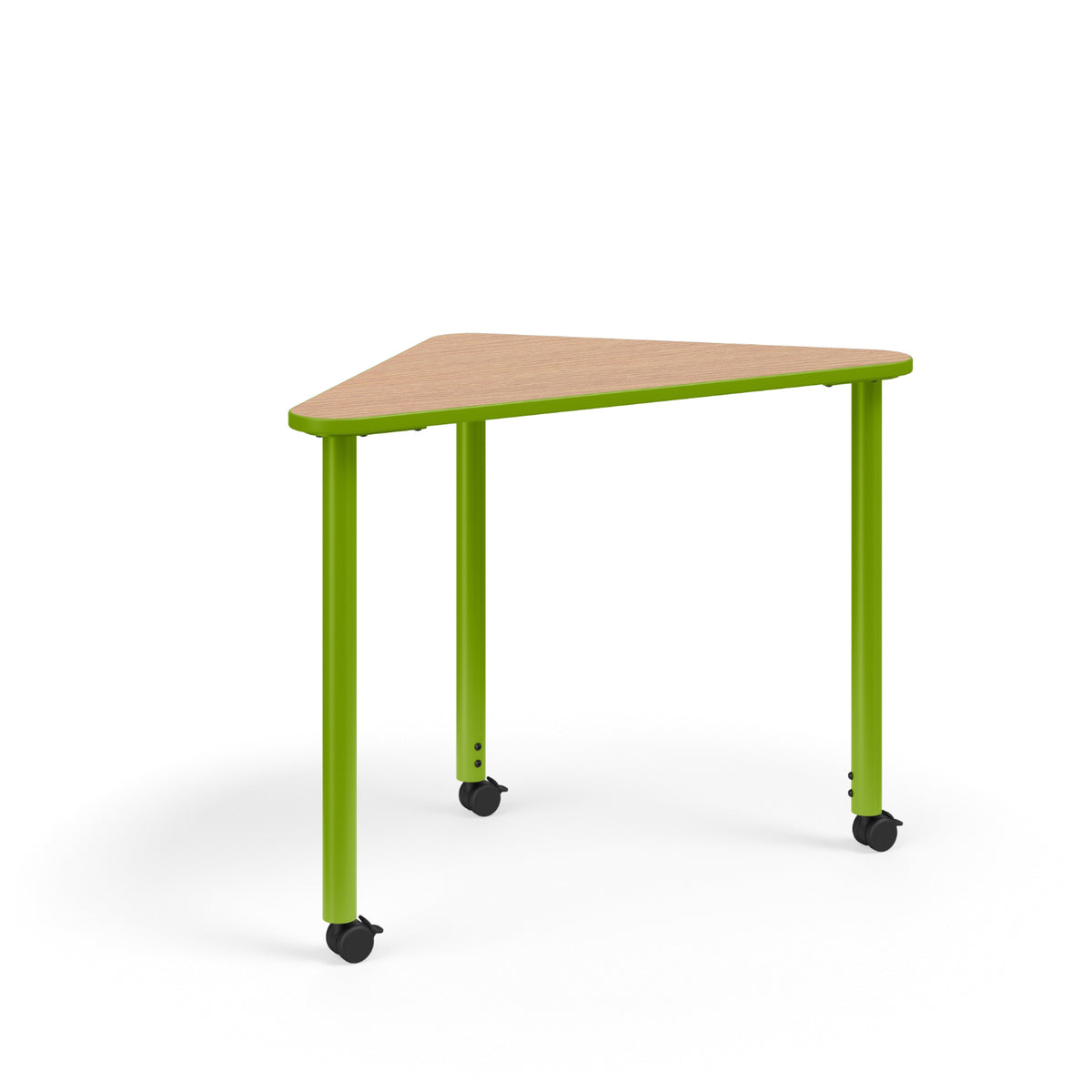 KI Ruckus Sit-Stand Height Adjustable R-Triangle Post Leg Desk, 1-1/4" Laminate Top, 29" - 42" H, FREE SHIPPING