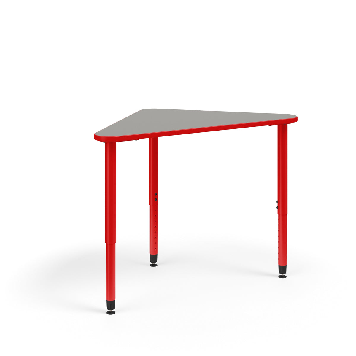 KI Ruckus Sitting Height Adjustable R-Triangle Post Leg Desk, 1-1/4" Laminate Top, 20" - 33" H, FREE SHIPPING