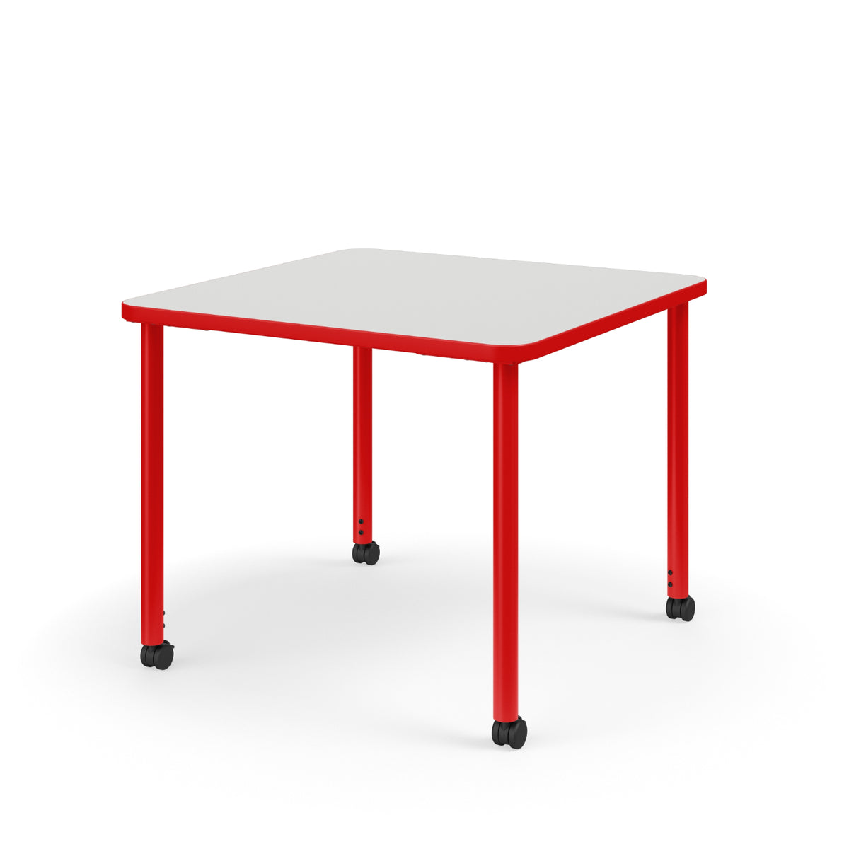 KI Ruckus Sit/Stand Adjustable Height Square Activity Table with 1-1/4" Laminate Top, 29" - 42" H, FREE SHIPPING