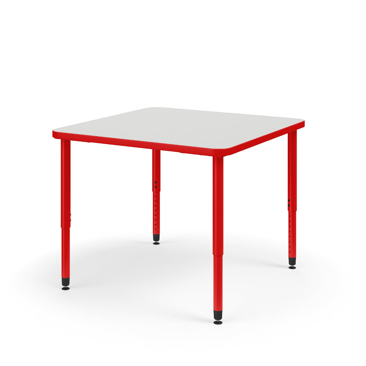 KI Ruckus Sitting Adjustable Height Square Activity Table with 1-1/4" Laminate Top, 20" - 33" H, FREE SHIPPING