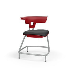 KI Ruckus Stack Chair with Glides, Upholstered Seat, 18" Seat Height, FREE SHIPPING