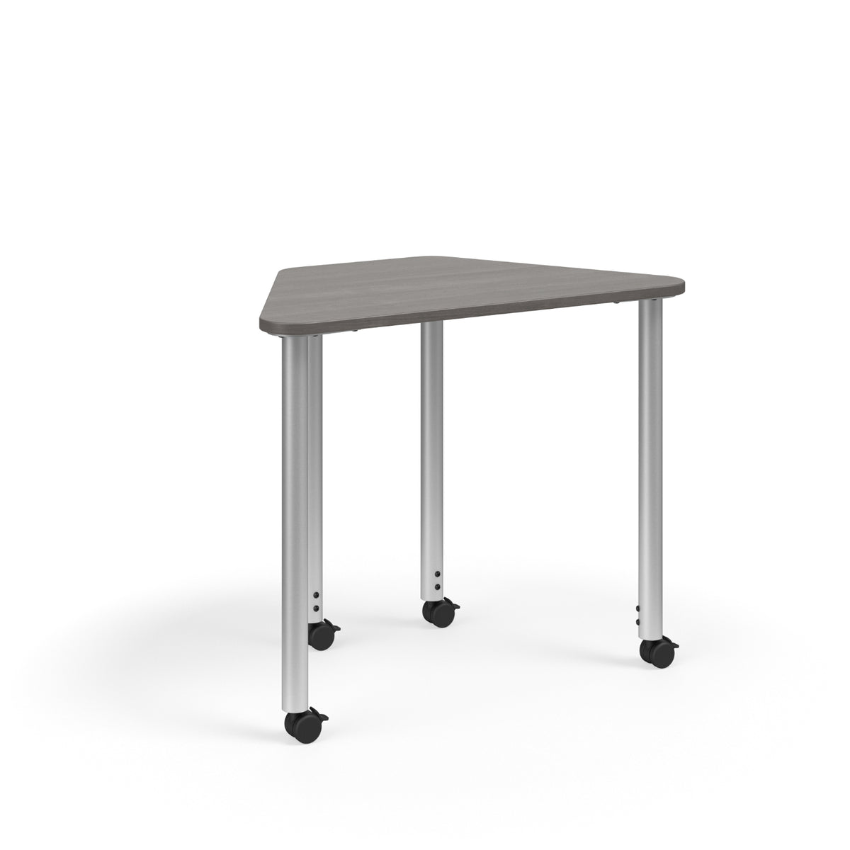 KI Ruckus Sit-Stand Height Adjustable Trapezoid Post Leg Desk, 1-1/4" Laminate Top, 29" - 42" H, FREE SHIPPING