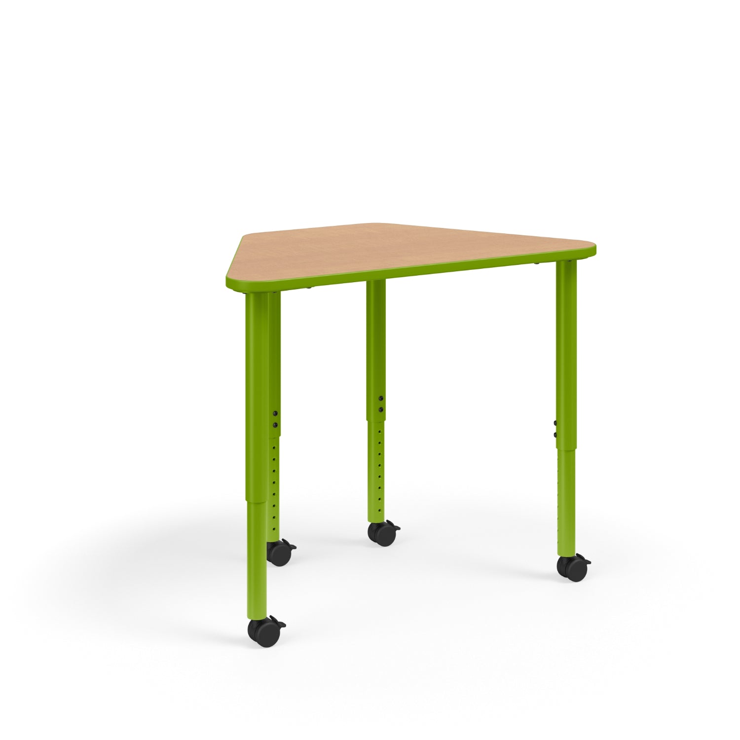 KI Ruckus Sitting Height Adjustable Trapezoid Post Leg Desk, 1-1/4" Laminate Top, 20" - 33" H, FREE SHIPPING