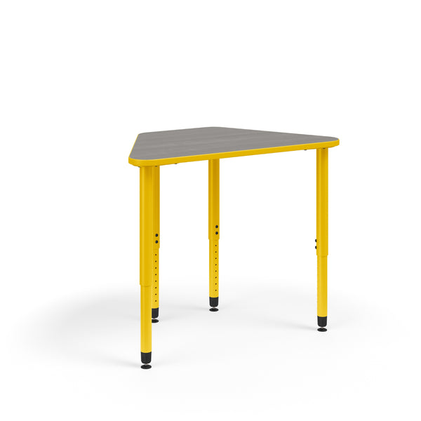 KI Ruckus Sitting Height Adjustable Trapezoid Post Leg Desk, 1-1/4