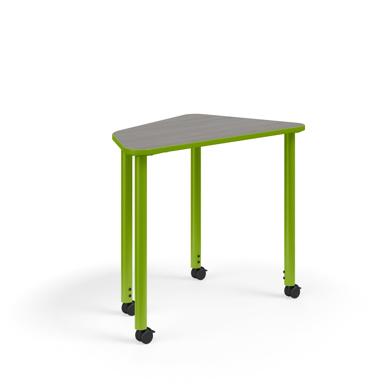 KI Ruckus Sit/Stand Height Adjustable Oddquad Post Leg Desk, 1-1/4" Laminate Top, 29" - 42" H, FREE SHIPPING