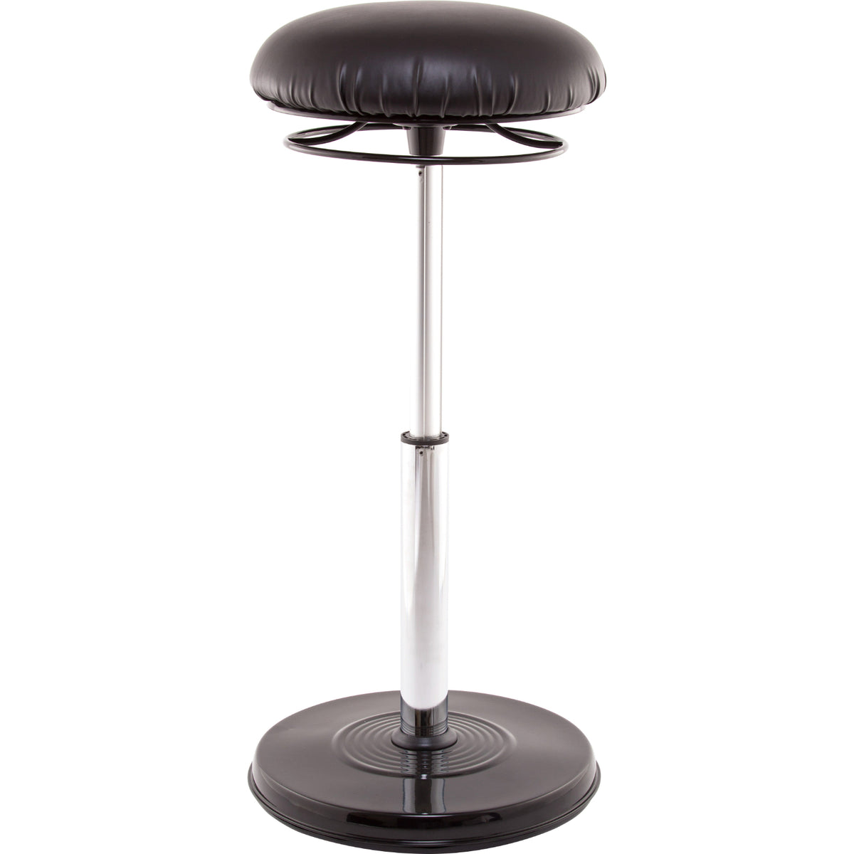 Kore Design Office PLUS Sit Stand Chair, Leather-Like Black Caressoft Vinyl Cushioned Seat