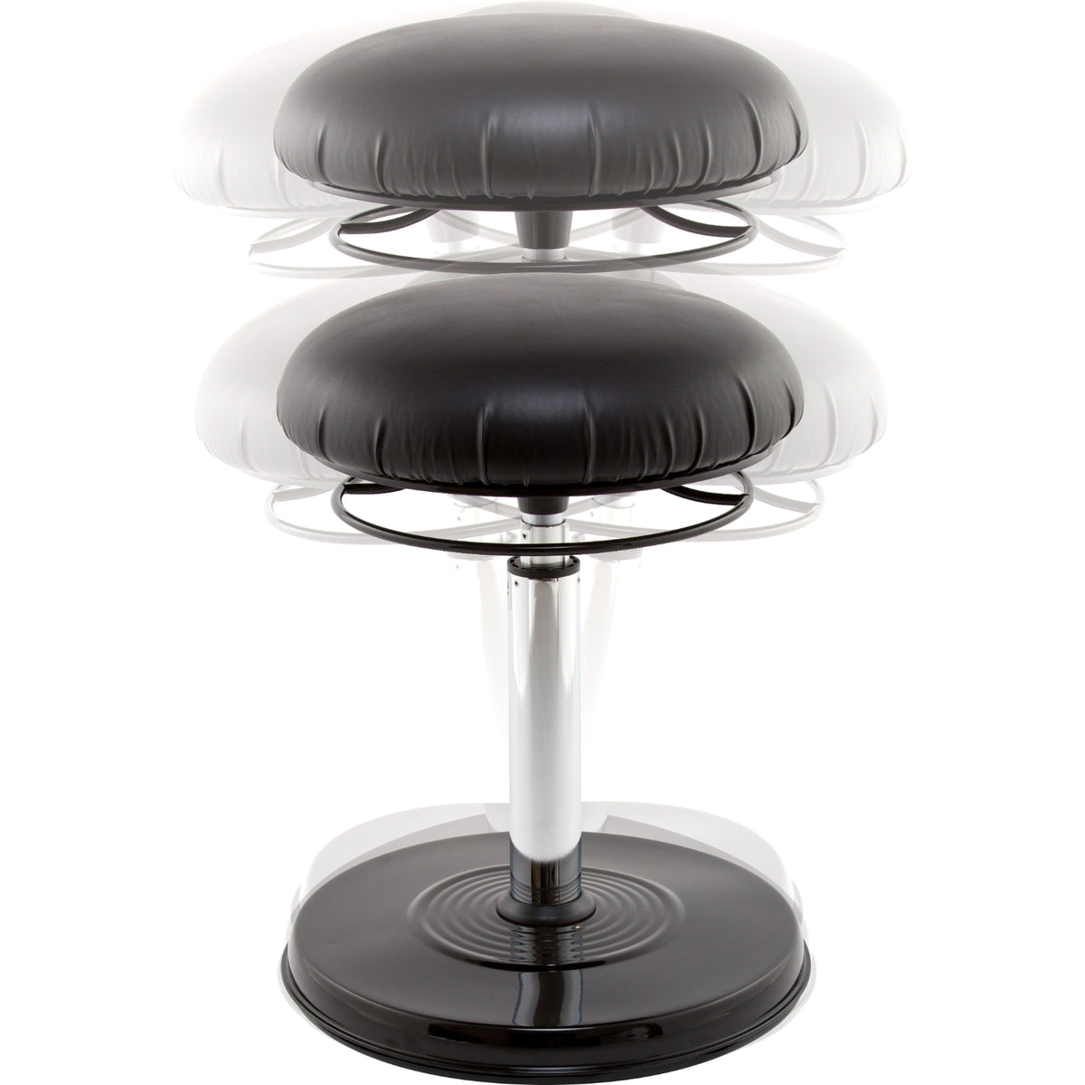 Kore Design Office PLUS Everyday Chair, Leather-Like Black Caressoft Vinyl Cushioned Seat