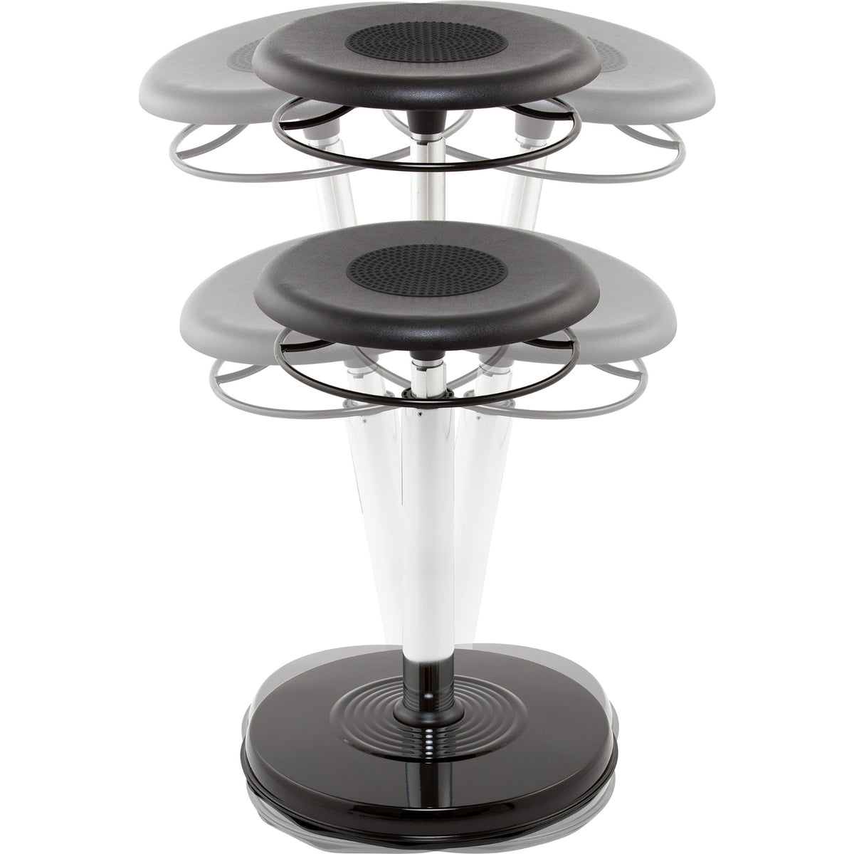 Kore Design Teen/College Hi-Rise Adjustable Wobble Chair with Plastic Seat,  21"-31.5" H