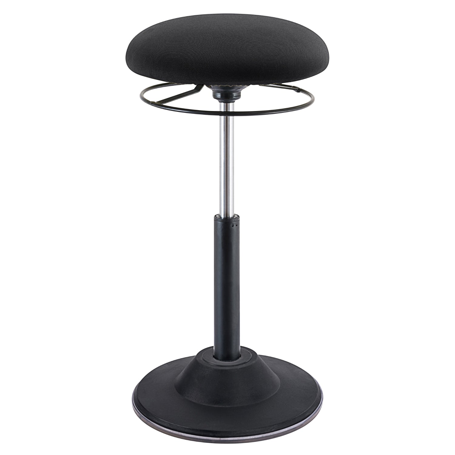 Kore Design 20"-28" Office Adjustable Pivot Stool, Round Cushioned Fabric Seat