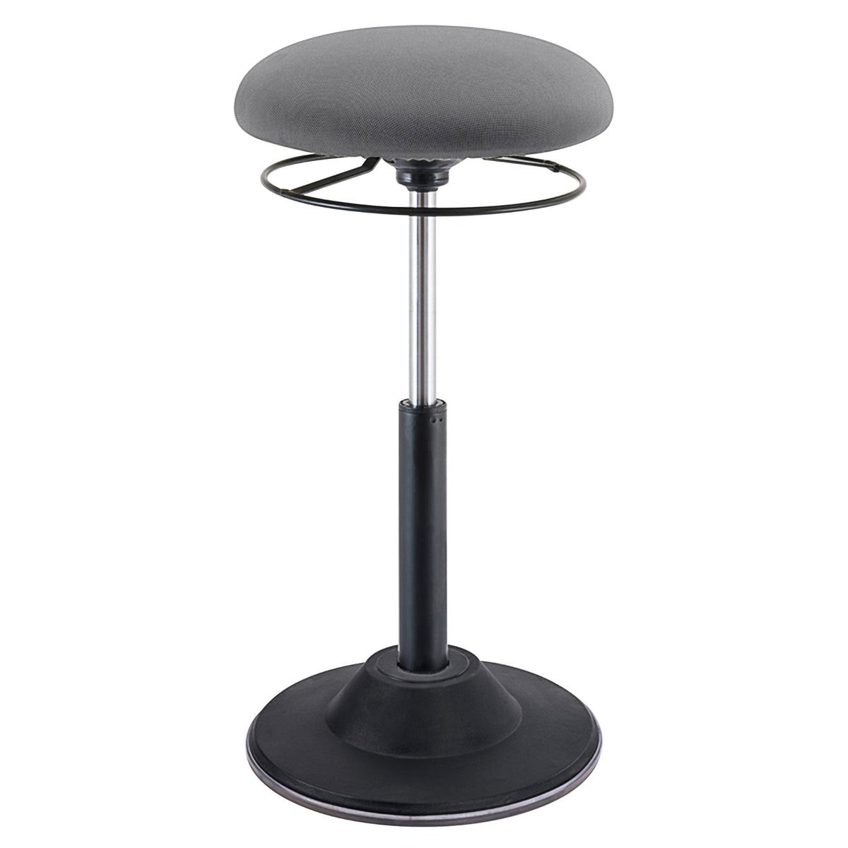 Kore Design 20"-28" Office Adjustable Pivot Stool, Round Cushioned Fabric Seat