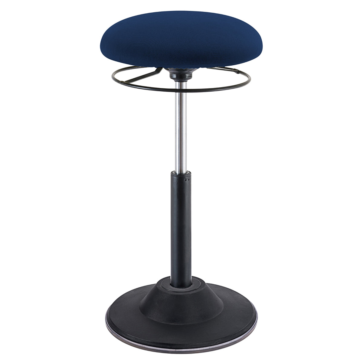 Kore Design 20"-28" Office Adjustable Pivot Stool, Round Cushioned Fabric Seat