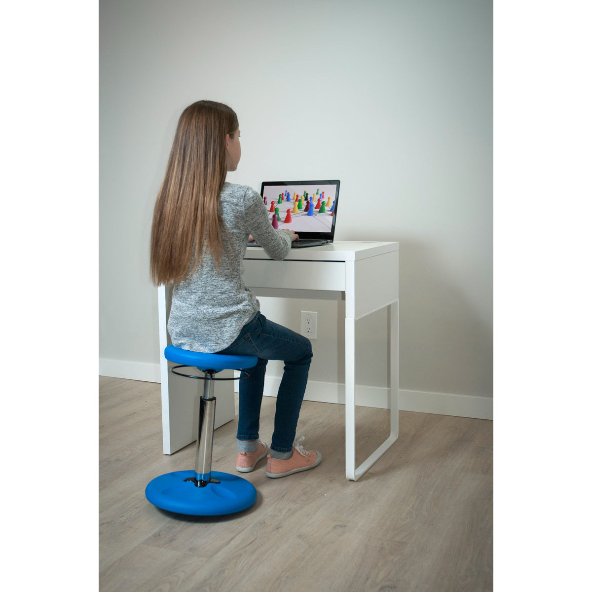 Kore Design Kids Standard Adjustable Wobble Chair, Antimicrobial Plastic, 14"-19" H