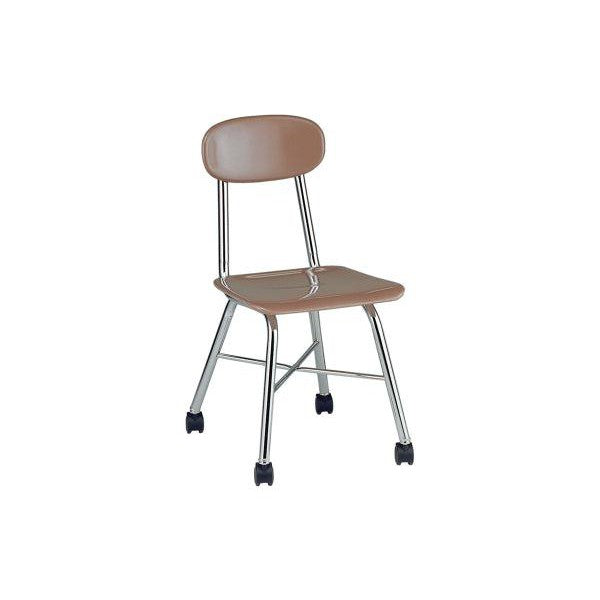 USA Capitol Legacy 500 Series Cross Brace Hard Plastic Chair with Casters, 17-1/2" Seat Height