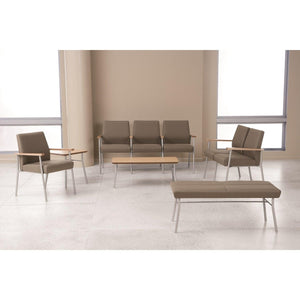 Mystic Guest Collection Reception Seating, Armless 2 Seat Sofa, Healthcare Vinyl Upholstery, FREE SHIPPING