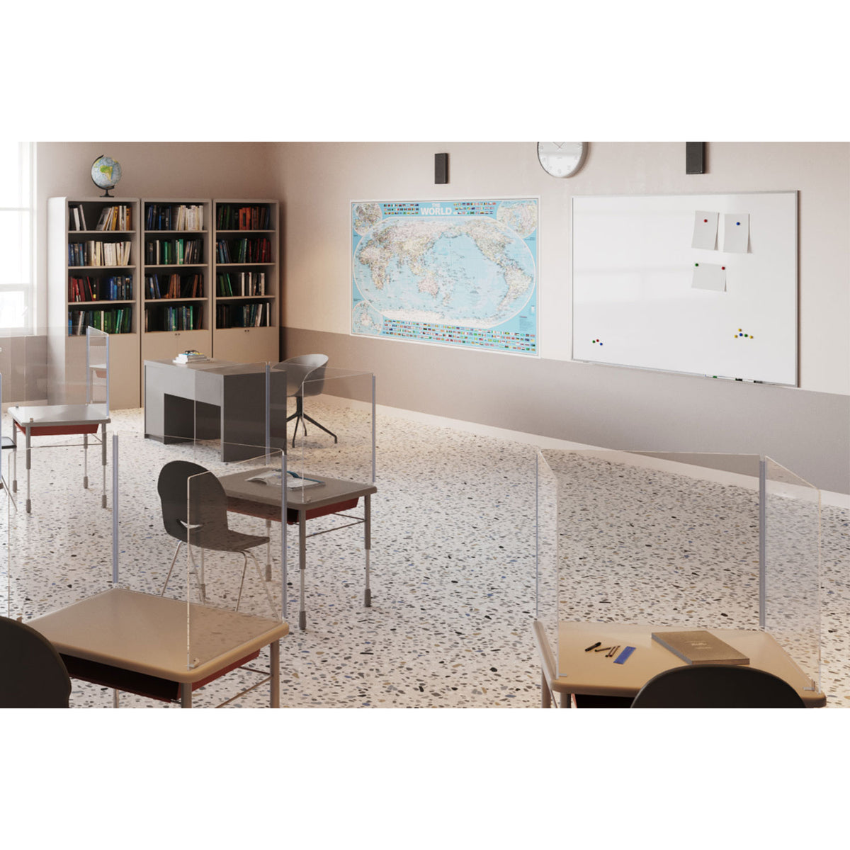 Hygienic Magnetic Porcelain Whiteboard with Aluminum Frame