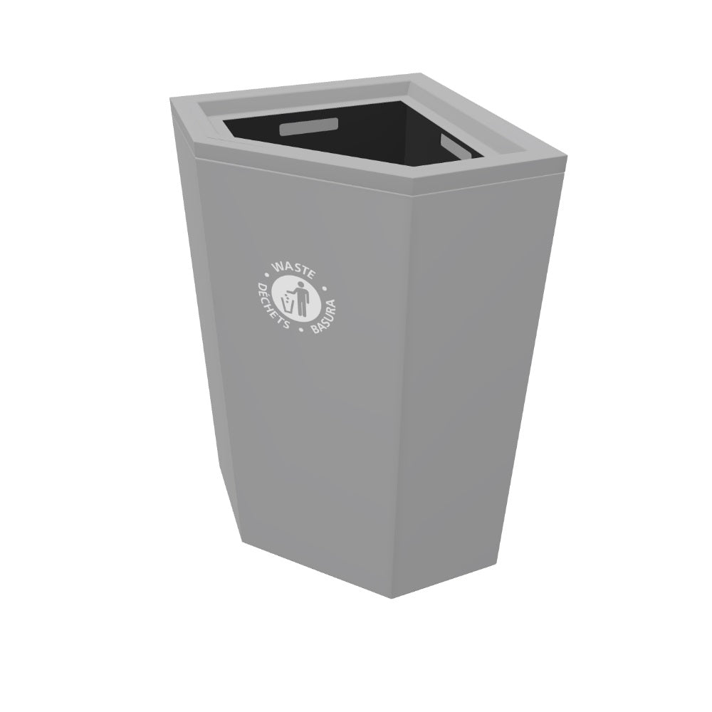 Valuta Painted Steel 35-Gallon Waste Receptacle