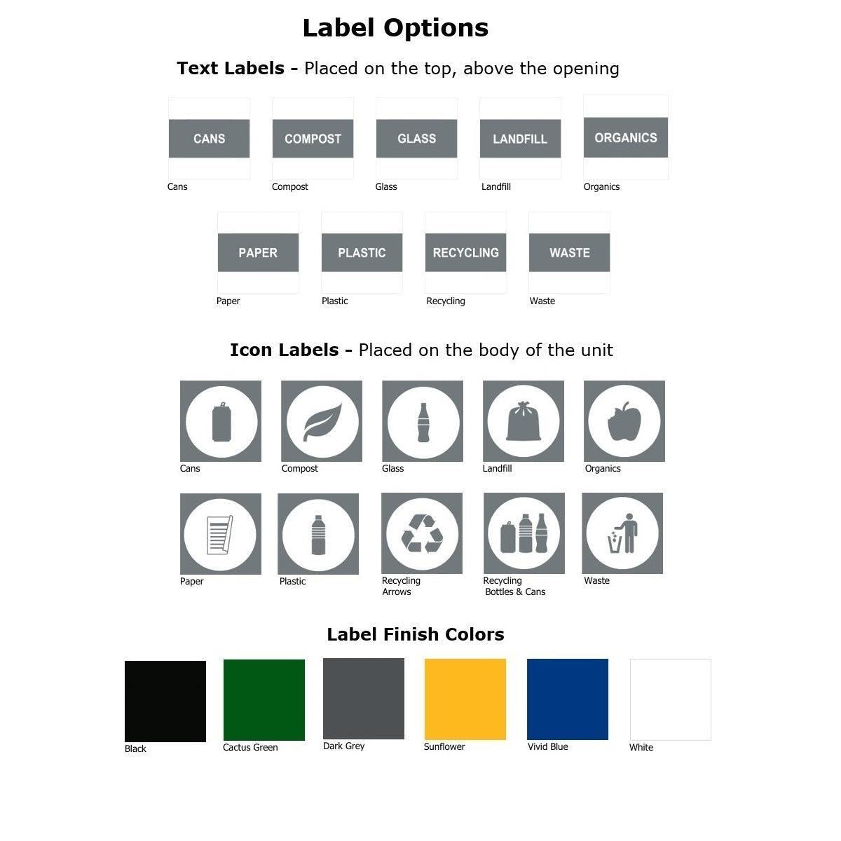 Dunk Indoor Single Compartment Painted Steel Waste Receptacle, 13-3/8" W x 13-3/8" D x 25-5/8" H