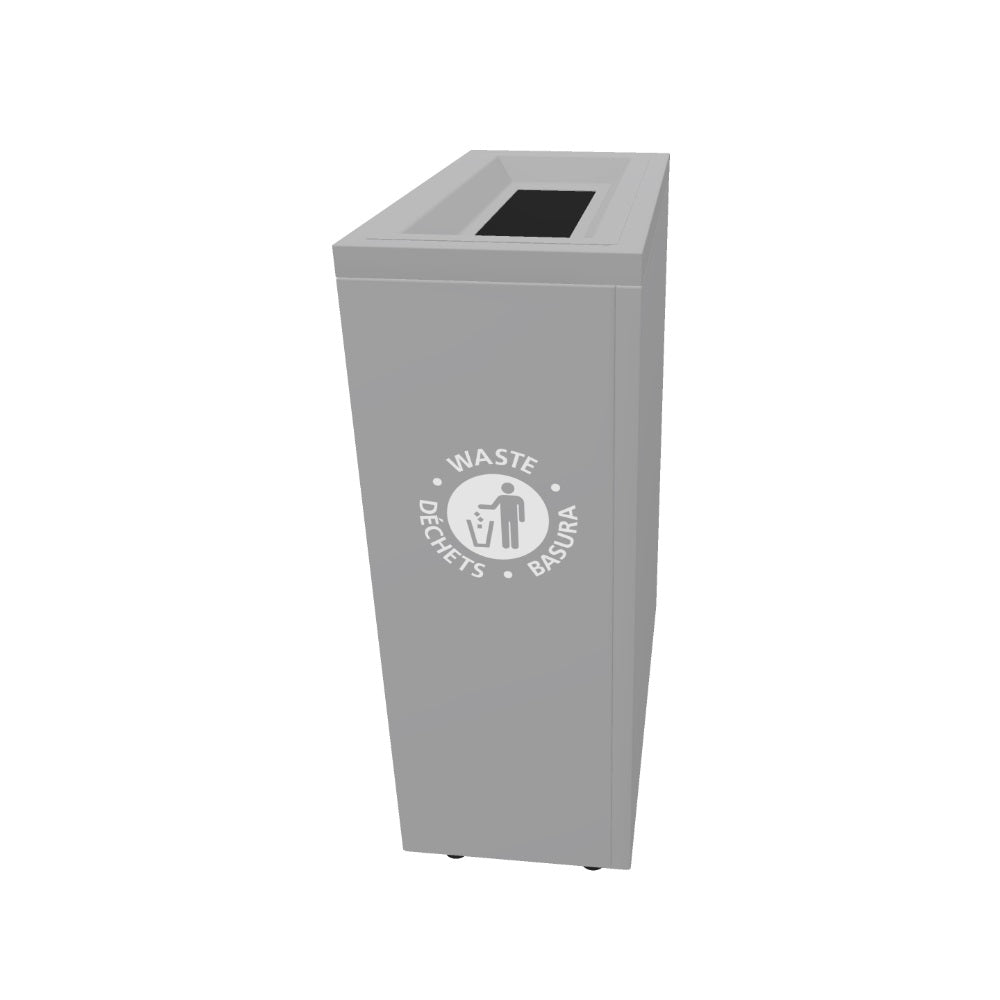 Valuta Painted Steel 14-Gallon Junior Height Waste Receptacle